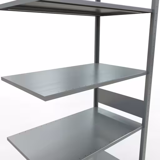 Scaffali aggiuntivi, scaffali, sistema a innesto MULTIplus150, 3000 x 1000 x 600 mm (AxLxP), 7 ripiani, barre longitudinali, zincato di Schulte Lagertechnik della categoria Sistemi a innesto