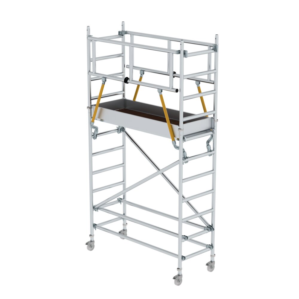 Échafaudage roulant Munk ML Standard SG 0,75 x 1,80 m hauteur de plate-forme 2,10 m de Günzburger Steigtechnik Échafaudage roulant standard Munk ML SG 0,75 x 1,80 m de la catégorie échafaudages roulants, référence 166230