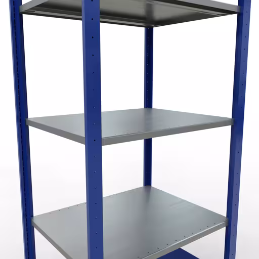 Étagère de base, étagère, système enfichable MULTIplus150, 2000 x 750 x 600 mm, 5 étagères, RAL 5010 bleu gentiane/galvanisé/galvanisé de la catégorie d'étagères de base avec le GTIN 4004514280862 Étagère de base, étagère, système enfichable MULTIplus150, 2000 x 750 x 600 mm, 5 étagères, RAL 5010 bleu gentiane/galvanisé/galvanisé de la marque Schulte Lagertechnik de la gamme de produits du système enfichable