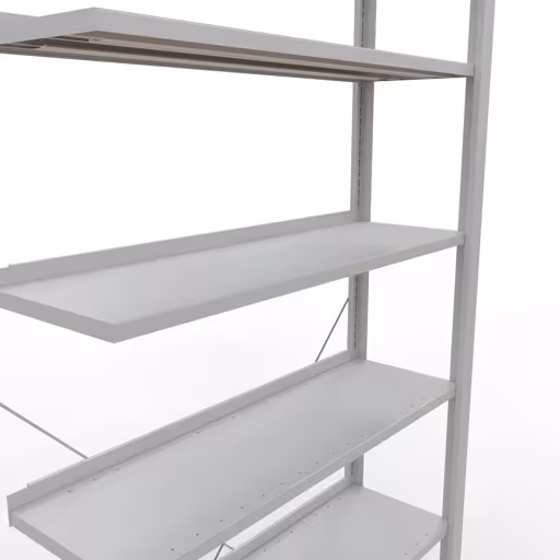 Figura n. 11 dell'articolo scaffale componibile, scaffale per ufficio, sistema a innesto MULTIplus85, 2300 x 1000 x 300 mm, 7 ripiani, , , grigio chiaro del gruppo di prodotti scaffali per ufficio della marca Schulte Lagertechnik