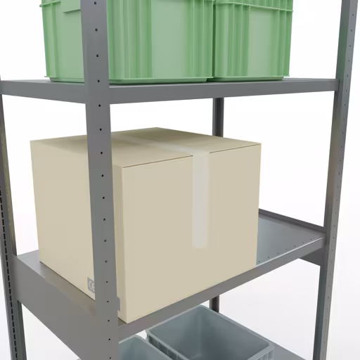 Figura n. 15 dell'articolo scaffale base, scaffale, sistema a innesto MULTIplus250, 3000 x 1000 x 600 mm (AxLxP), 7 ripiani, barre longitudinali, zincato del gruppo di prodotti sistema a innesto della marca Schulte Lagertechnik