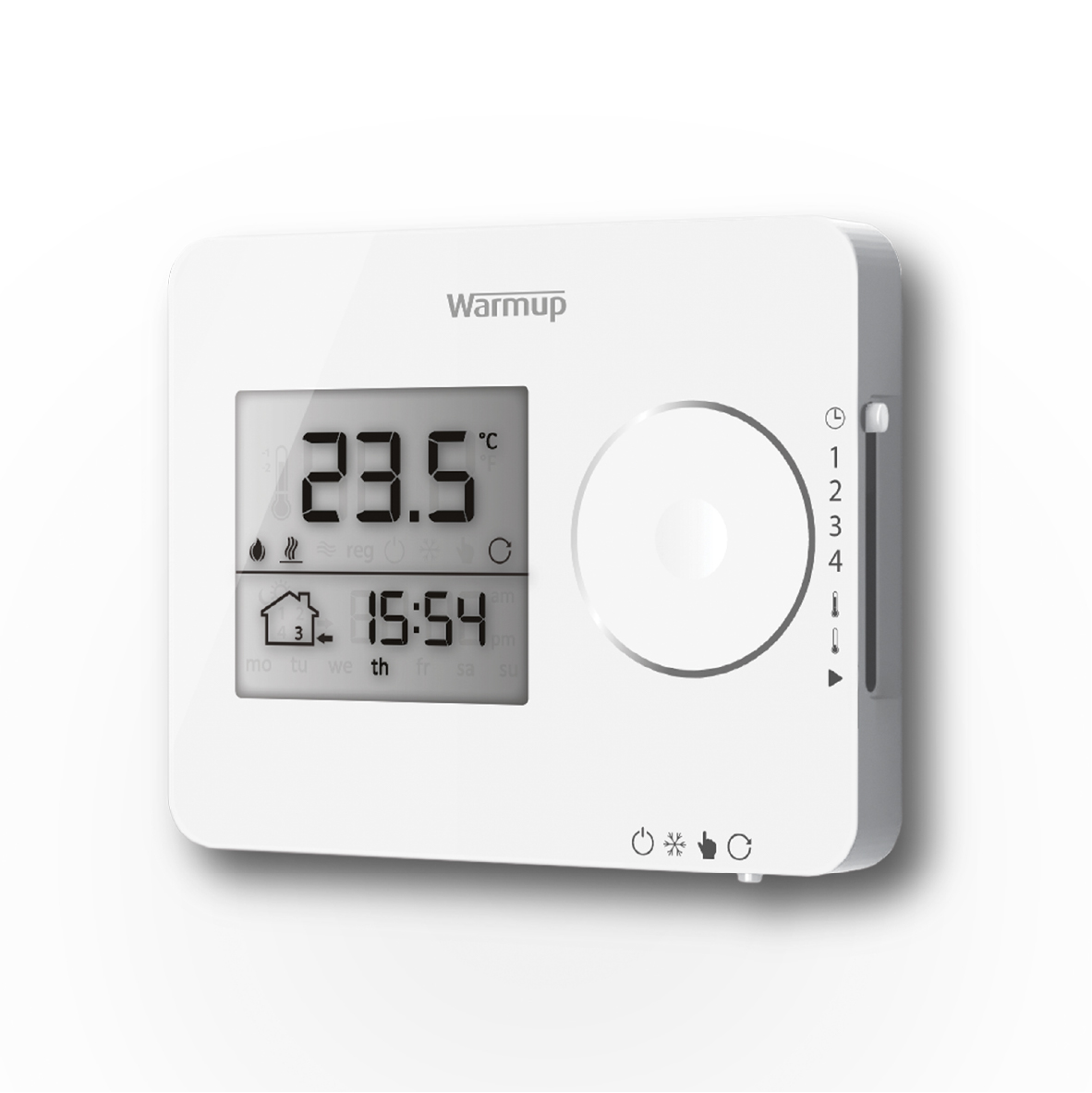 Thermostat numérique Warmup Tempo, blanc, de la marque Warmup Thermostat numérique WarmUp Tempo, de la gamme de chauffage au sol WarmUp, référence TEMPOW.