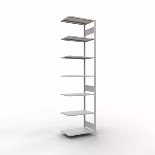 Étagère supplémentaire, étagère, système enfichable MULTIplus150, 3000 x 750 x 500 mm, 7 étagères, gris clair RAL 7035 de la marque Schulte Lagertechnik de la gamme de produits du système enfichable