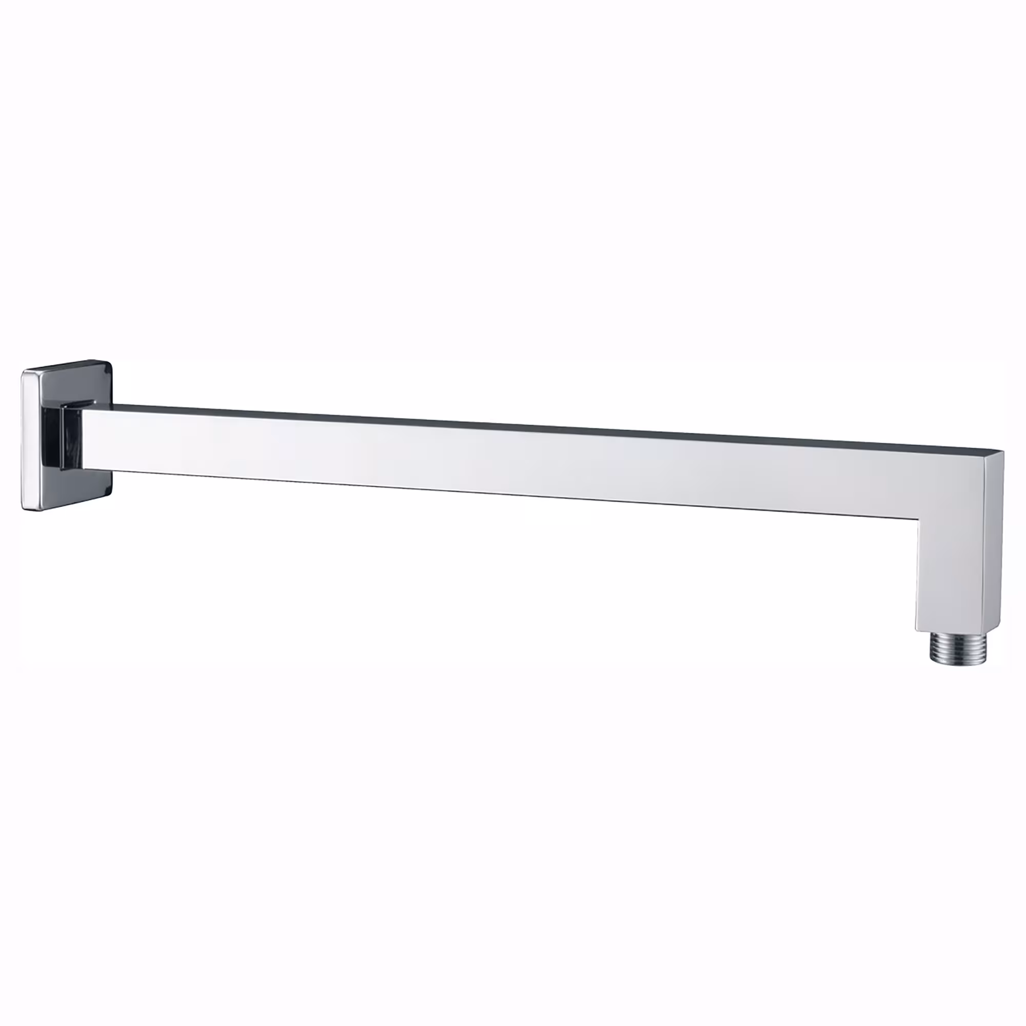 Bras de douche Quadro 90° 400mm Tube carré 25mm en laiton chromé pour douche de tête ½" de sanicomfort Bras de douche pour installation fixe, sets/systèmes/accessoires de douche, réf. 1045474