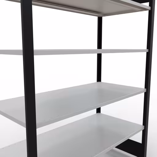 Figura n. 8 dell'articolo scaffale base, scaffale per ufficio, sistema a innesto MULTIplus150, 2000 x 1300 x 600 mm, 6 ripiani, nero/grigio chiaro del gruppo di prodotti scaffali per ufficio della marca Schulte Lagertechnik