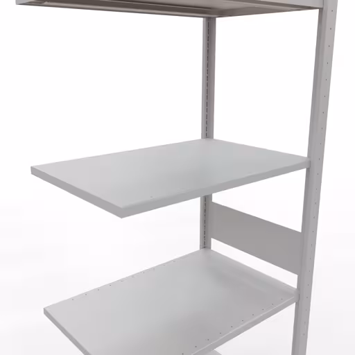 Rayonnage supplémentaire, étagère MULTIplus150, système enfichable, 3000 x 750 x 500 mm (HxLxP), 7 tablettes, barres de longueur, RAL 7035 gris clair avec le GTIN 4004514293169 Rayonnage supplémentaire, étagère, système enfichable MULTIplus150, 3000 x 750 x 500 mm, 7 étagères, gris clair RAL 7035 de Schulte Lagertechnik avec le réf. 32657-75-LR