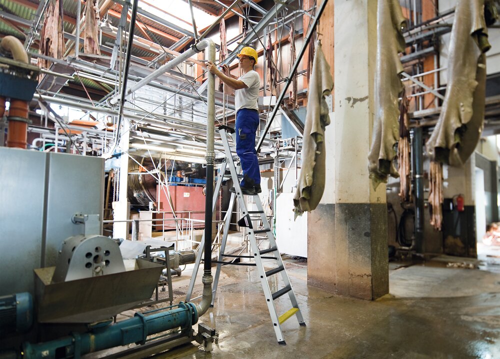 Scaletta Munk per accesso da un solo lato con gradino a clip R13 3 gradini