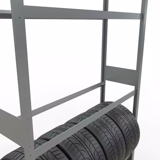 Immagine del prodotto n. 12 dell'articolo Scaffale base, scaffale per ruote/pneumatici, 3500 x 1300 x 400 mm, zincato, 5 livelli di stoccaggio con carico dello scomparto di 150 kg per livello Figura n. 12 dell'articolo scaffale base, portaruote/pneumatico, 3500 x 1300 x 400 mm, zincato, 5 livelli di stoccaggio con carico del ripiano di 150 kg per livello dal gruppo di prodotti Scaffali della marca Schulte Lagertechnik