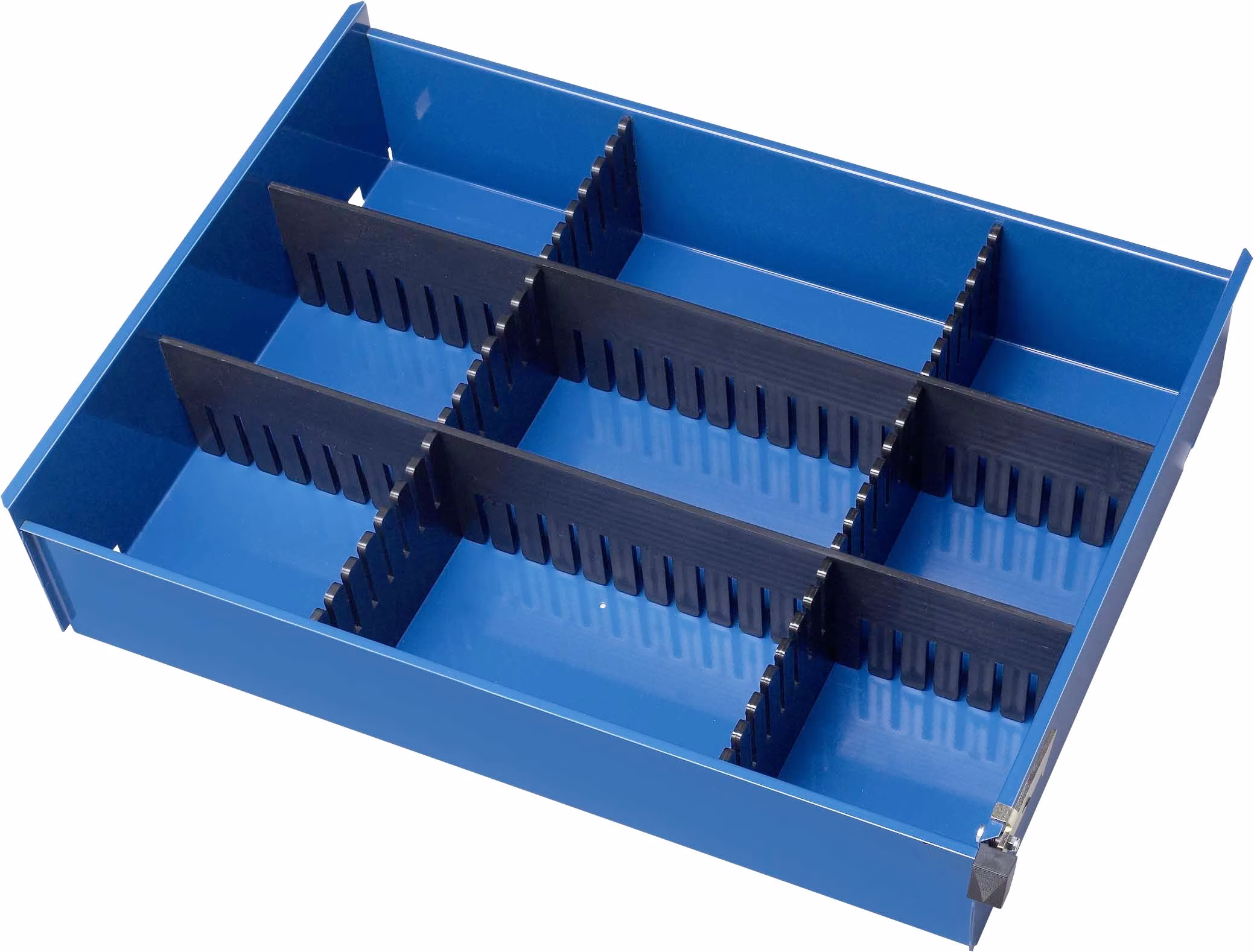 Set divisori 6 per cassetto 570x450, per altezza frontale 130/105,195/130,260mm di Rau Set divisori per cassetto 570x450 dalla categoria Attrezzature per postazioni di lavoro con il numero di articolo 09-450-6