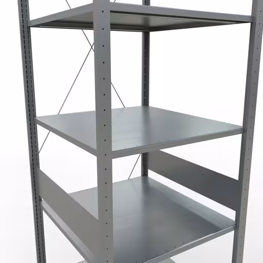 Une autre vue de l'article Etagère Basic, étagère à étagères, système enfichable MULTIplus150, 3000 x 750 x 800 mm, 7 étagères, traverse, galvanisée Une autre vue de l'article Etagère Basic, étagère système enfichable MULTIplus150, 3000 x 750 x 800 mm, 7 étagères, galvanisée de la catégorie système enfichable