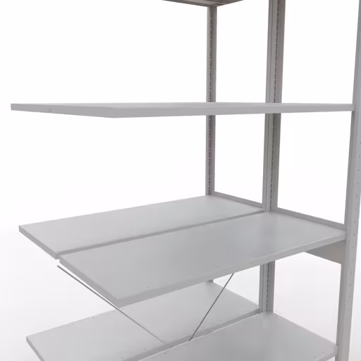 Figura n. 8 dell'articolo scaffale aggiuntivo, scaffale doppio, sistema di scaffali MULTIplus150, 2500 x 1000 x (2x400) mm (AxLxP), 2x6 ripiani, traversa, RAL 7035 grigio chiaro del gruppo di prodotti scaffali della marca Schulte Lagertechnik