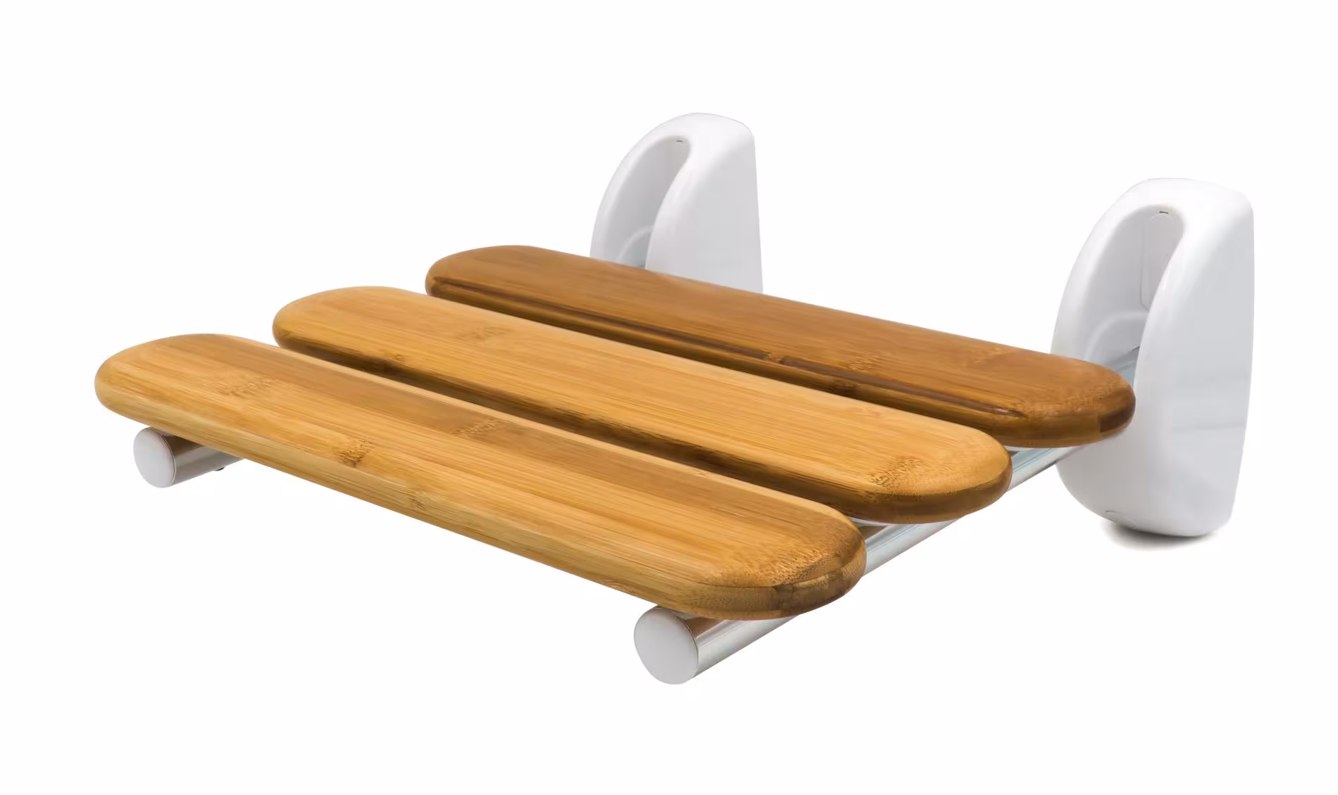 Siège de douche rabattable Pro, naturel, bambou de la marque Ridder de la gamme équipement de salle de bain & sanitaires