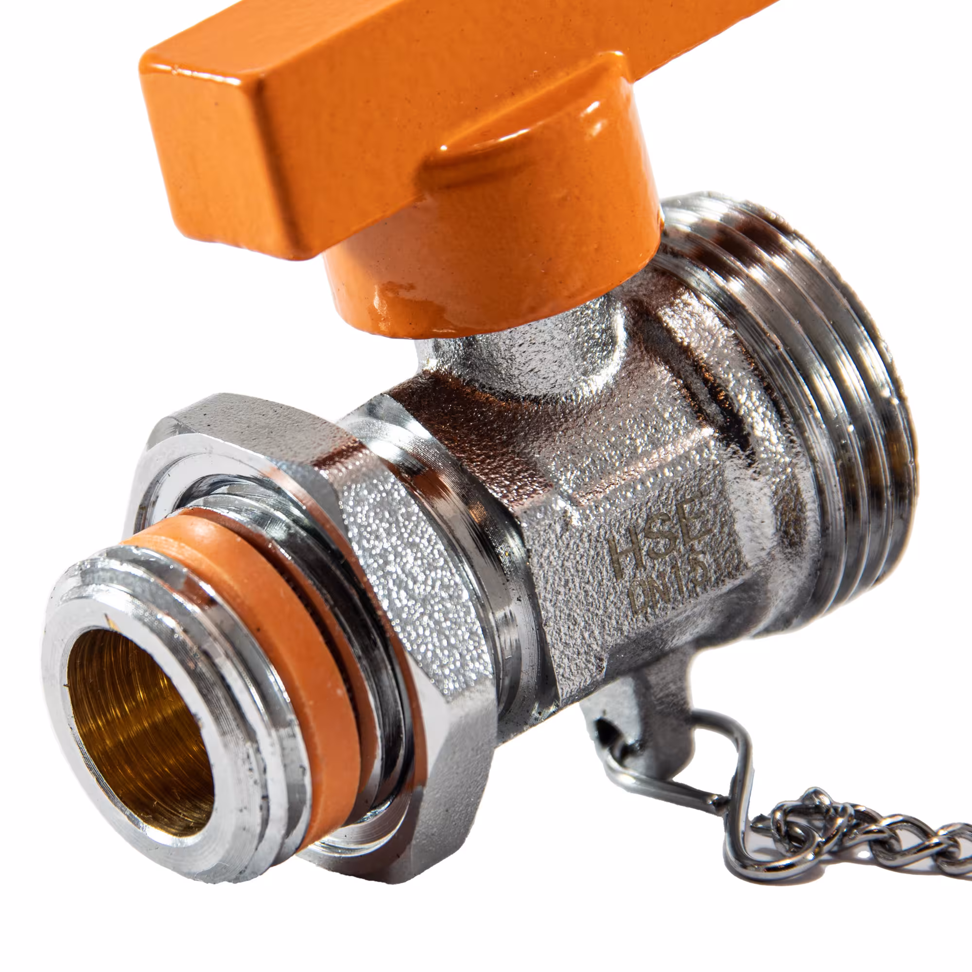 Rubinetto KFE DN 15 (1/2”) per l'impianto solare con maniglia ad aletta arancione rimovibile, di Hermann Schmidt Rubinetto KFE DN 15 (1/2") per l'impianto solare con maniglia ad aletta arancione rimovibile per il riempimento dell'impianto, valvole a sfera e valvole di intercettazione, articolo n. 81409015