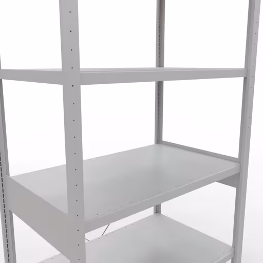 Scaffale base, scaffale, sistema a innesto MULTIplus330, 2500 x 1000 x 600 mm (AxLxP), 6 ripiani, traversa, RAL 7035 grigio chiaro di Schulte Lagertechnik della categoria Sistema a innesto