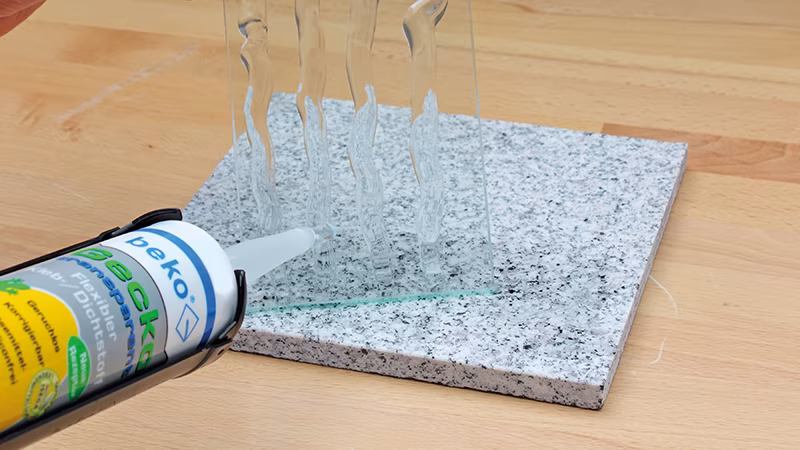 Gecko 290 ml TRANSPARENT Colle/produit d'étanchéité Fußboden, Bodenbeläge, Eis, Innenarchitektur, Reinigen