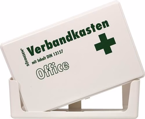 Kit di pronto soccorso per ufficio, dimensioni circa L260xH160xP80 mm, colore bianco, marca SÖHNGEN. Kit di pronto soccorso per ufficio, dimensioni approssimative 260 x 160 x 80 mm, colore bianco, della categoria Söhngen, codice articolo 4000386062