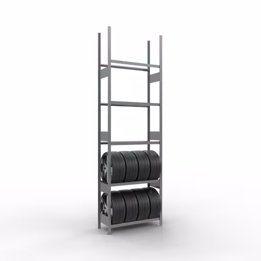 Immagine del prodotto n. 11 dell'articolo scaffale base, scaffale per ruote/pneumatici, 3500 x 1050 x 400 mm, zincato, 5 livelli di stoccaggio con carico dello scomparto di 150 kg per livello Figura n. 11 dell'articolo scaffale base, portaruote/pneumatico, 3500 x 1050 x 400 mm, zincato, 5 livelli di stoccaggio con carico dello scomparto di 150 kg per livello dal gruppo di prodotti degli scaffali della marca Schulte Lagertechnik