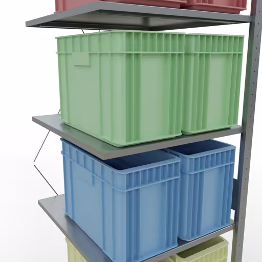 Rayonnage supplémentaire, rayonnage, système enfichable MULTIplus150, 3000 x 750 x 800 mm, 7 tablettes, traverse, galvanisé avec GTIN 4004514237668 Rayonnage supplémentaire, rayonnage à étagères, système enfichable MULTIplus150, 3000 x 750 x 800 mm, 7 étagères, traverse, galvanisé de Schulte Lagertechnik avec le réf. 12787-75