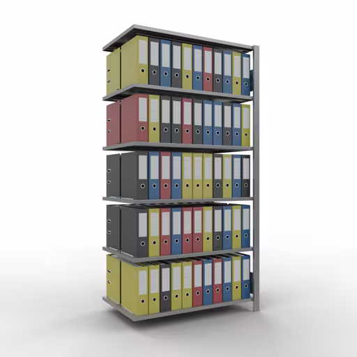 Figure n° 13 de l'article, étagère de bureau, système enfichable MULTIplus150, 2000 x 1000 x 600 mm, 6 étagères, galvanisées, avec butée centrale du groupe de produits étagères de bureau de Schulte Lagertechnik
