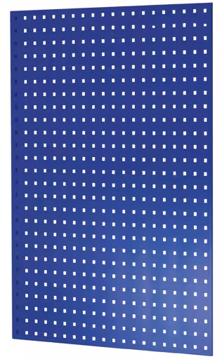 Pannello laterale in lamiera forata, 90 x 1000 x 800 mm (A x P), RAL 5010 blu genziana, accessori, articolo n. 35669-B