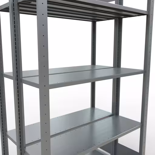 Image du produit n° 15 de l'article étagère de base, étagère double, étagère système enfichable MULTIplus150, 2000 x 1000 x (2x300) mm (HxLxP), 2x5 étagères, barres de longueur, galvanisé Figure n° 15 de l'article étagère de base, étagère double, système d'étagères enfichables MULTIplus150, 2000 x 1000 x (2x300) mm, 2x5 étagères, galvanisées du groupe de produits étagères de la marque Schulte Lagertechnik