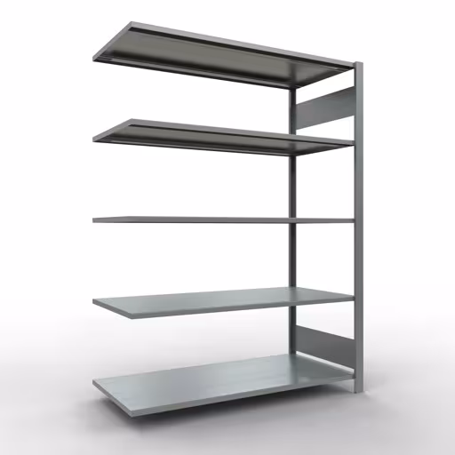 Figure n° 11 de l'article, système d'étagères de bureau MULTIplus150, 1800 x 1300 x 600 mm, 5 étagères, galvanisées, sans butée centrale du groupe de produits étagères de bureau de Schulte Lagertechnik