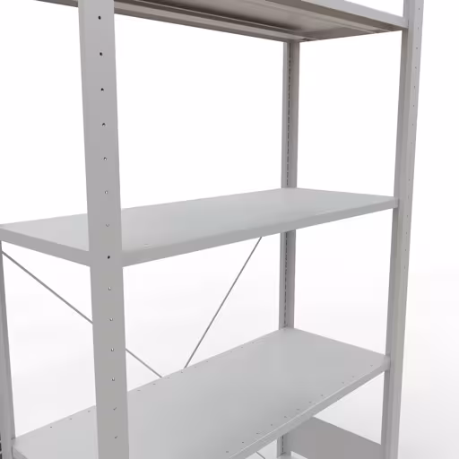 Figura n. 14 dell'articolo scaffale base, scaffale, sistema a innesto MULTIplus85, 2000 x 1000 x 400 mm (AxLxP), 5 ripiani, traversa, RAL 7035 grigio chiaro del gruppo di prodotti sistema a innesto della marca Schulte Lagertechnik