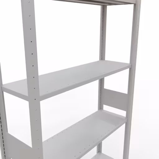 Représentation supplémentaire de l'article étagère de base, étagère à étagères, système enfichable MULTIplus150, 3000 x 1000 x 300 mm, 7 étagères, gris clair RAL 7035 à partir de l'étagère de base