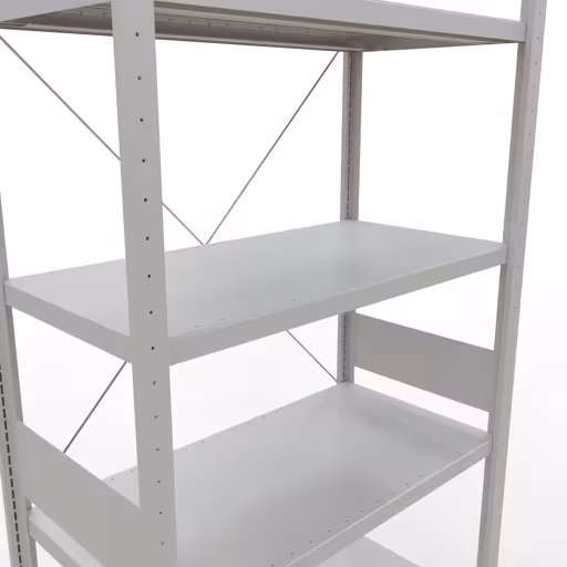 Immagine del prodotto n. 12 dell'articolo scaffale base, scaffale, sistema a innesto MULTIplus330, 3000 x 1000 x 500 mm (AxLxP), 7 ripiani, traversa, RAL 7035 grigio chiaro Figura n. 12 dell'articolo scaffale base, scaffale, sistema a innesto MULTIplus330, 3000 x 1000 x 500 mm (AxLxP), 7 ripiani, traversa, RAL 7035 grigio chiaro del gruppo di prodotti sistema a innesto della marca Schulte Lagertechnik