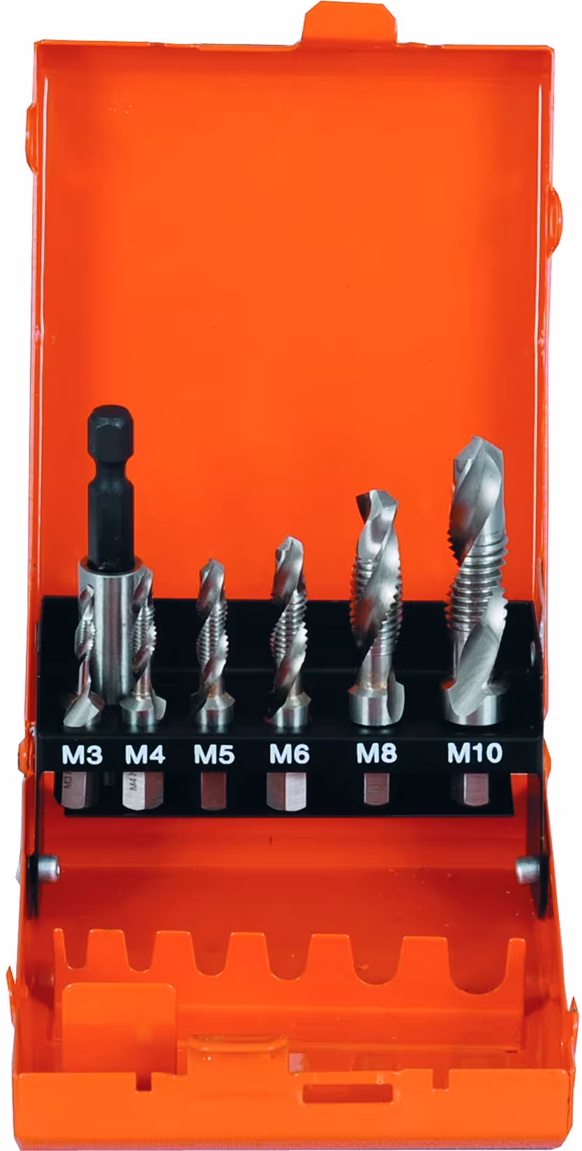 Set di punte per maschiatori combinati HSS-G 7 pezzi M3-M10, punte e portapunte, articolo n. 91019