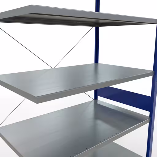Figure n° 10 de l'article système d'étagères enfichables MULTIplus250, 3000 x 1300 x 800 mm, 7 étagères, traverse, RAL 5010 bleu gentiane/galvanisé du groupe de produits système enfichable de Schulte Lagertechnik
