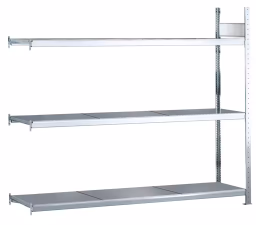 Un'altra vista dell'articolo Scaffalatura componibile, scaffale a campata larga WS 2000 con ripiani in acciaio, 2000 x 2000 x 400 mm (AxLxP), zincato, 3 livelli, portata scomparto 400 kg, della categoria scaffalature a campata larga