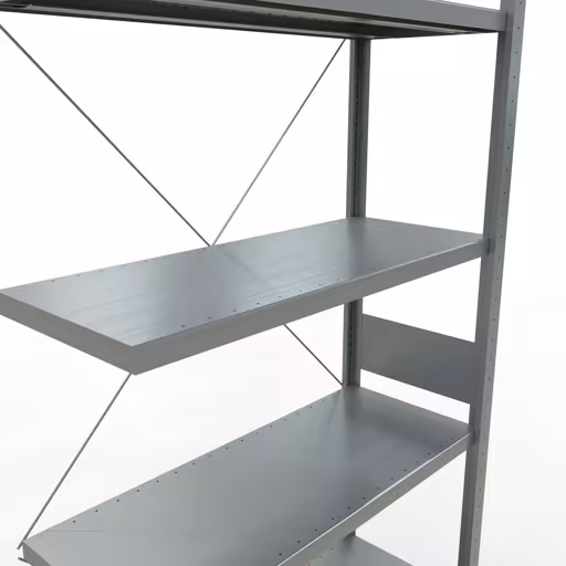 Scaffali aggiuntivi, scaffali, sistema a innesto MULTIplus330, 3000 x 1000 x 400 mm (AxLxP), 7 ripiani, traversa, zincato di Schulte Lagertechnik della categoria Sistemi a innesto