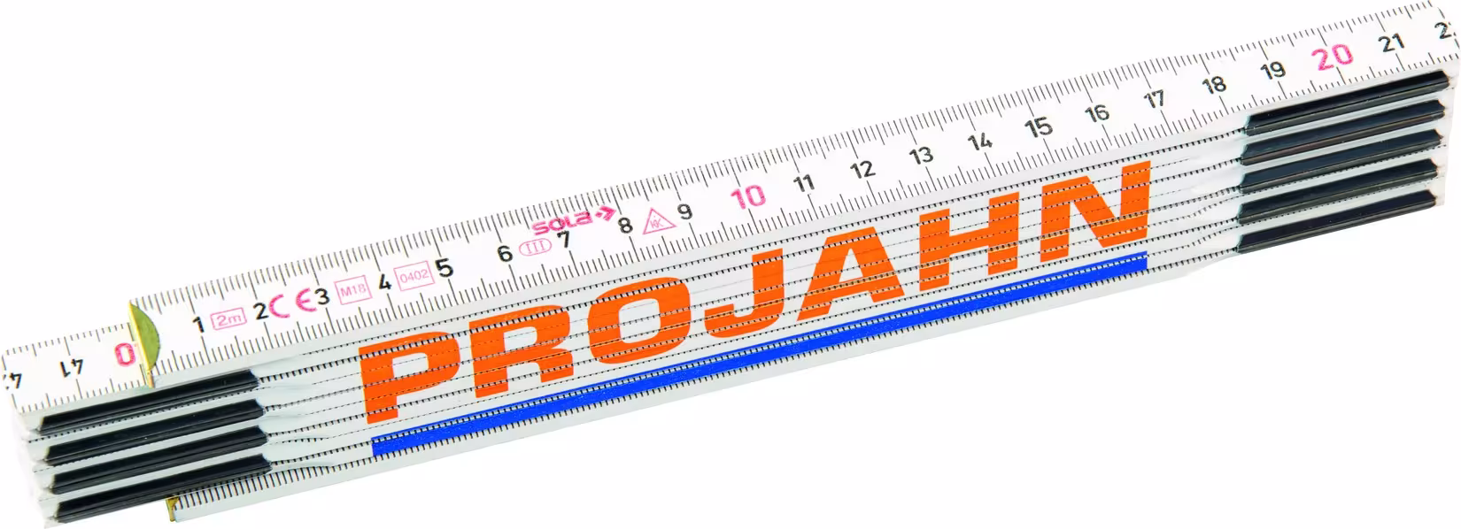 Représentation complémentaire de l'article mètre pliant en bois 2 m PROJAHN composé de mètres ruban, règles, niveaux à bulle et comparateurs à cadran