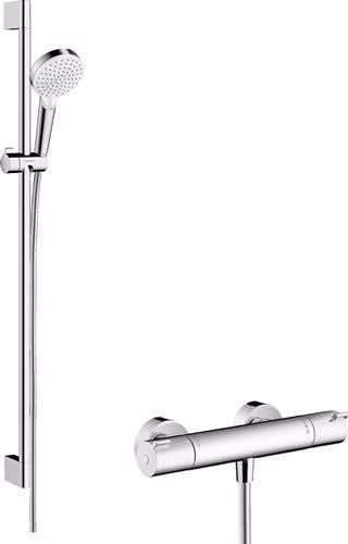 Ensemble de douche Hansgrohe ECOSTAT 1001 CL COMBI, barre de douche de 900 mm, blanc/chrome, de la marque Ensembles/Systèmes/Accessoires de douche Ensemble de douche Hansgrohe ECOSTAT 1001 CL COMBI, barre de douche de 900 mm, blanc/chrome, de la catégorie Ensembles/Systèmes/Accessoires de douche, référence 6000645583