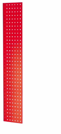 Un'altra vista dell'articolo pannello laterale con pannello forato, 90 x 1300 x 300 mm (A x P), RAL 3000 rosso fuoco della categoria Sistema a innesto