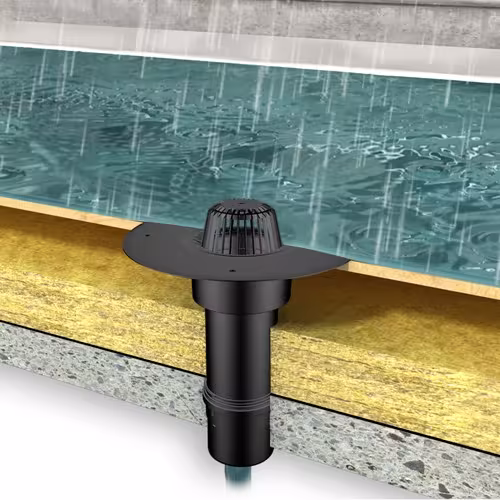 Flavent Pro Dachabläufe senkrecht DN 110 mit mit Universal Klemm- und Schweißflansch ø 490mm aus der Kategorie Dachdurchgänge isoliert mit der GTIN 4027822821619 Flavent Pro Dachabläufe senkrecht von der Marke Klöber aus der Kategorie Dachdurchgänge isoliert