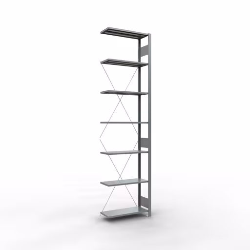 , Étagère MULTIplus150 système enfichable, 3000 x 750 x 300 mm, 7 étagères, galvanisée de Schulte Lagertechnik de la catégorie système enfichable