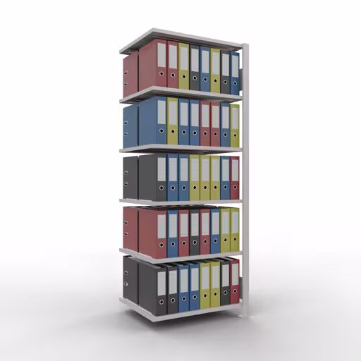 Figure n° 12 de l'article étagère complémentaire, étagère de bureau, système enfichable MULTIplus150, 2000 x 750 x 600 mm (HxLxP), 6 étagères, , , gris clair de la gamme d'étagères de bureau de Schulte Lagertechnik