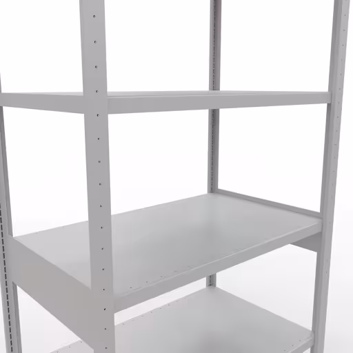 Scaffale base, scaffale, sistema a innesto MULTIplus330, 2500 x 1000 x 600 mm (AxLxP), 6 ripiani, barre longitudinali, RAL 7035 grigio chiaro di Schulte Lagertechnik con l'articolo n. 33861-LR