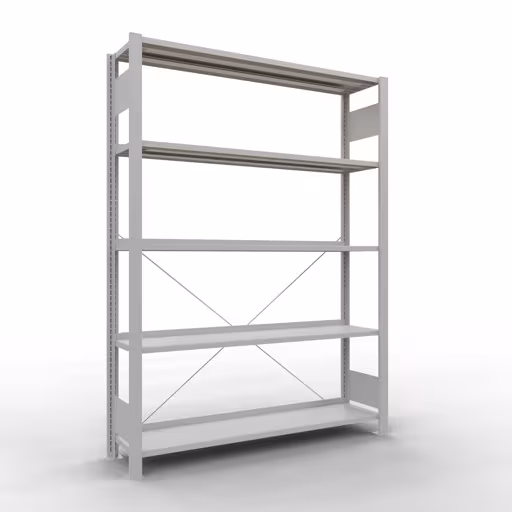 Figura n. 14 dell'articolo scaffale base, scaffale per ufficio, sistema a innesto MULTIplus85, 1800 x 1300 x 300 mm, 5 ripiani, , , grigio chiaro del gruppo di prodotti scaffali per ufficio della marca Schulte Lagertechnik