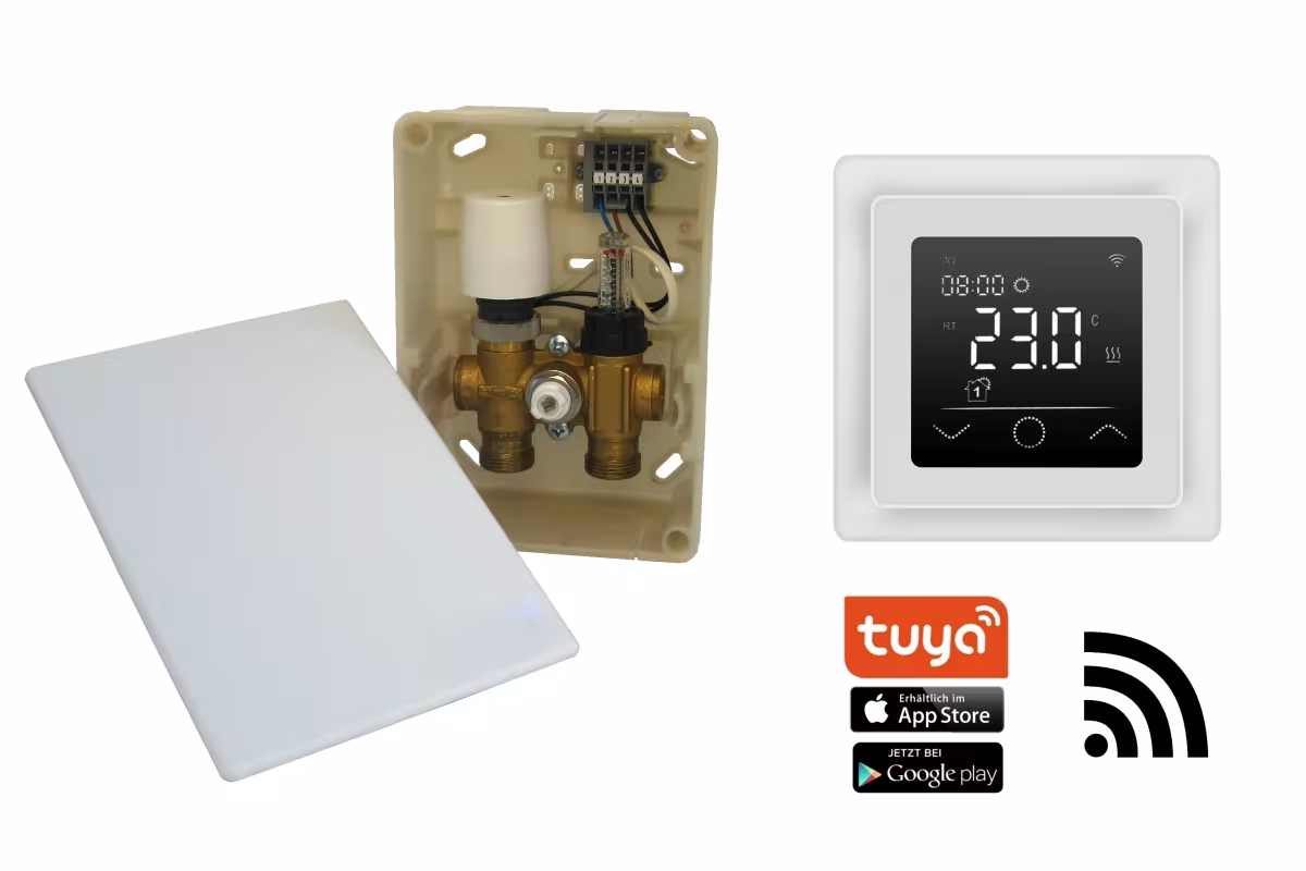 HoWaTech Boîtier de commande électronique WLAN Touch (w) | Chauffage au sol à eau électrique à limitation de température de la marque HoWaTech de la gamme de produits de chauffage au sol