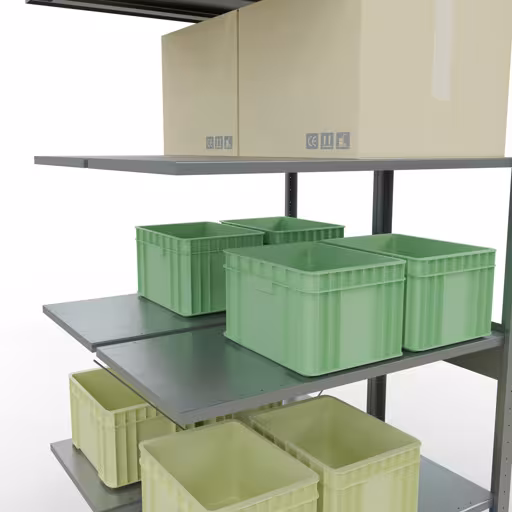 Figura n. 14 dell'articolo scaffale aggiuntivo, scaffale doppio, sistema a innesto per scaffali MULTIplus150, 2500 x 1000 x (2x500) mm (AxLxP), 2x6 ripiani, traversa, zincato dal gruppo di prodotti scaffali della marca Schulte Lagertechnik