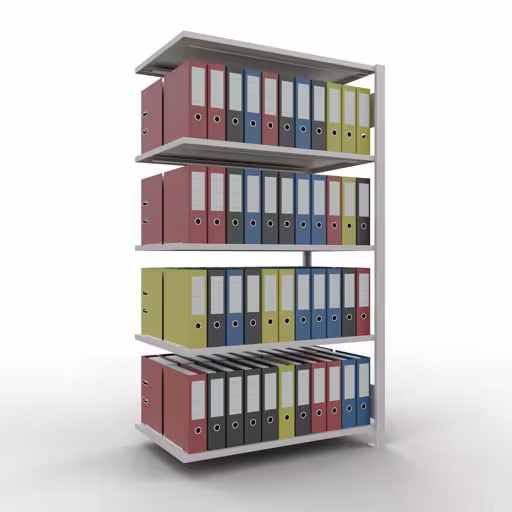 Figura n. 8 dell'articolo scaffali componibili, scaffali per ufficio, sistema a innesto MULTIplus150, 1800 x 1000 x 600 mm, 5 ripiani, grigio chiaro del gruppo di prodotti scaffali per ufficio della marca Schulte Lagertechnik