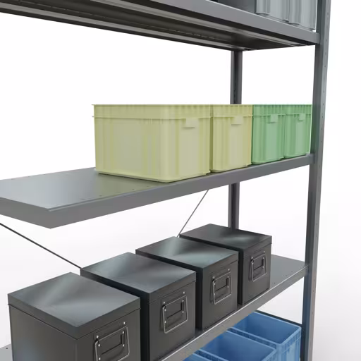 Figure n° 12 de l'article étagère supplémentaire pour système enfichable 2000x1300x400 mm, type 250 kg, galvanisée du groupe de produits système enfichable de la marque Schulte Lagertechnik