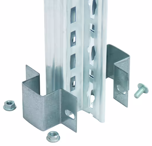 Connecteur d'étagère double pour profilés en T, bleu gentiane RAL 5010 de Schulte Lagertechnik de la gamme de rayonnages pour étagères