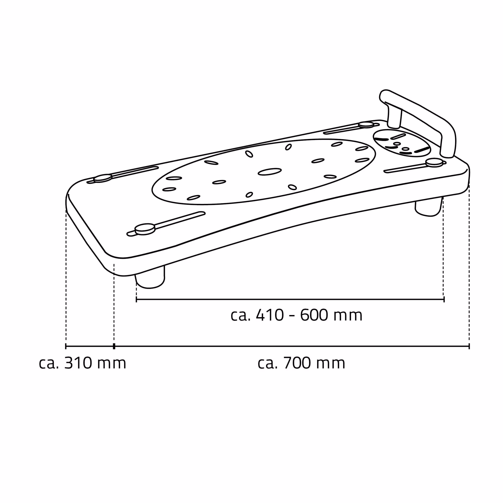 Andere Ansicht des Artikels Badewannen-Brett Sam, weiß, mit Haltegriff, PE Andere Ansicht des Artikels Badewannen-Brett Sam, weiß, mit Haltegriff, PE aus der Kategorie Badausstattung & Sanitär