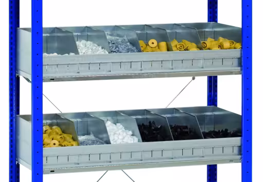 Auge à matériaux en vrac 1300x600 mm galvanisée de la marque Schulte Lagertechnik de la gamme de produits du système enfichable