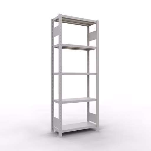Figure n° 9 de l'article étagère de base, étagère, système enfichable MULTIplus250, 2000 x 750 x 300 mm, 5 étagères, gris clair RAL 7035 du groupe de produits système enfichable de Schulte Lagertechnik