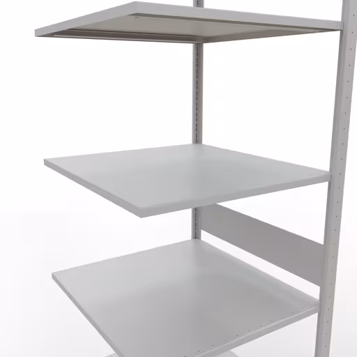 Rayonnage supplémentaire, étagère, système enfichable MULTIplus150, 3000 x 750 x 800 mm (HxLxP), 7 étagères, barres de longueur, RAL 7035 gris clair de la catégorie des étagères supplémentaires avec le GTIN 4004514293626 Étagère supplémentaire, étagère, système enfichable MULTIplus150, 3000 x 750 x 800 mm, 7 étagères, RAL 7035 gris clair de la marque Schulte Lagertechnik de la gamme de produits du système enfichable